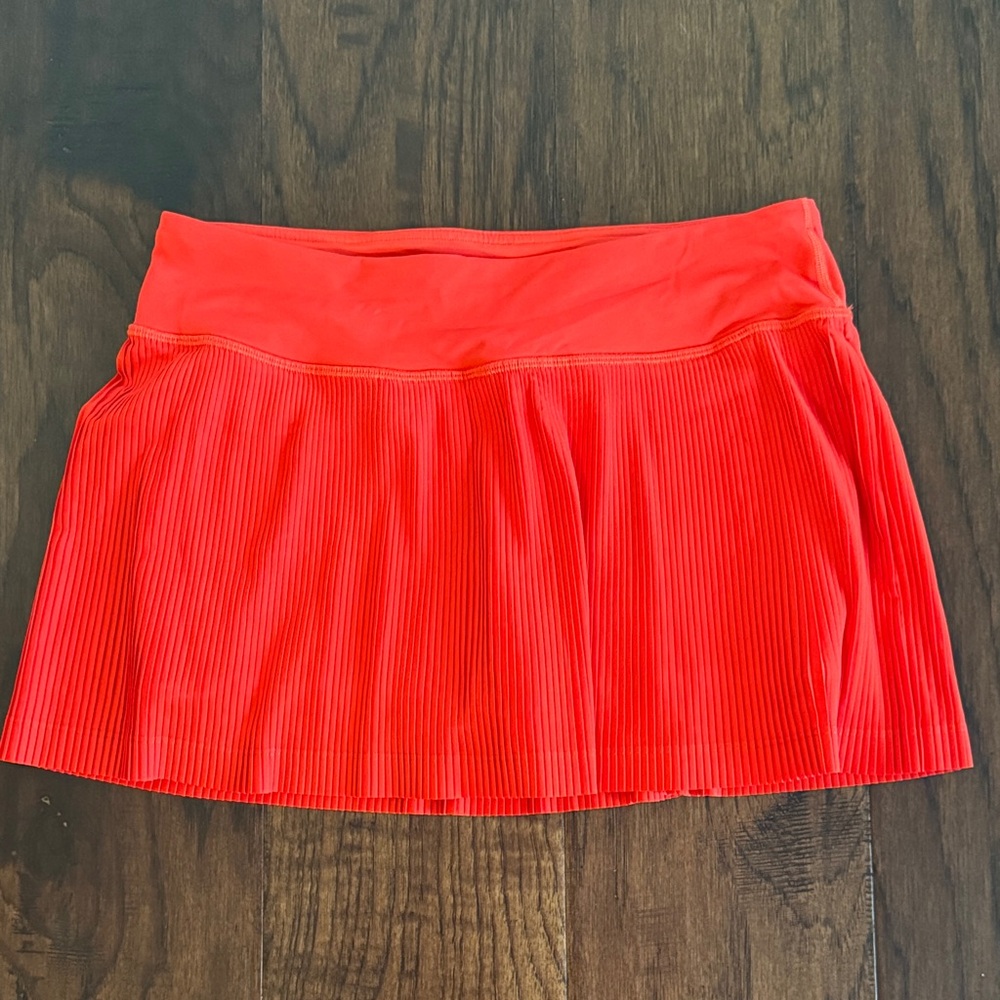 Vibrant Red Pleated Women's Skirt